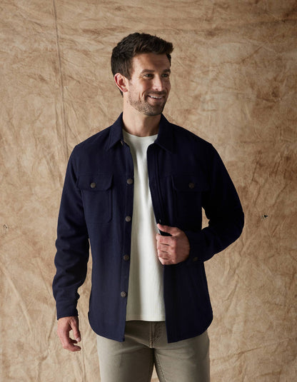 Brightside Flannel Lined Workwear Jacket in Navy