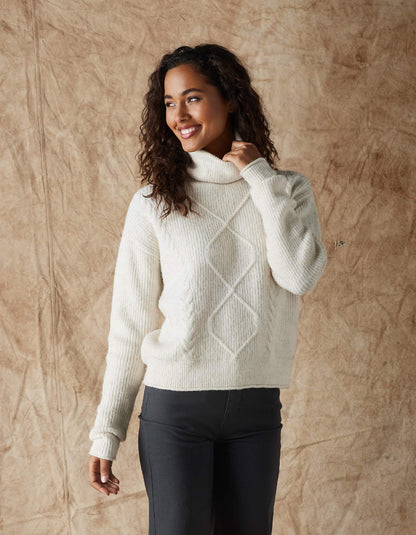 Monterosa Turtleneck Sweater in Cream