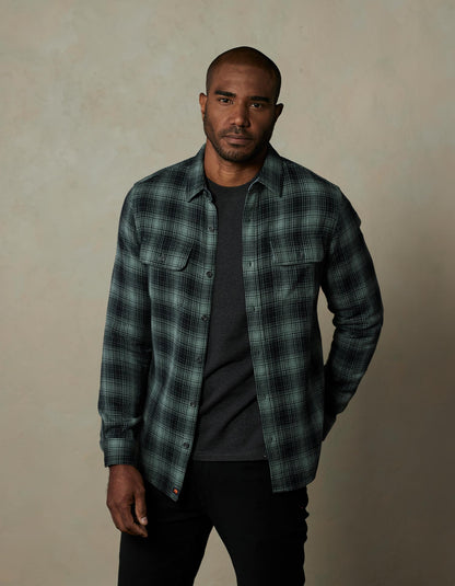 Mountain Overshirt in Eucalyptus Plaid