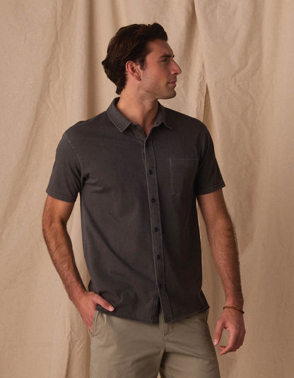 Normal Jersey Button Up in Shadow