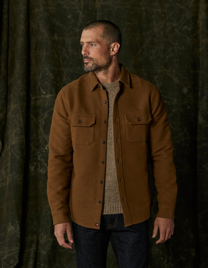 Heavyweight Chamois Overshirt in Gold