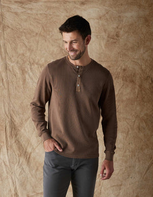 Thermal Henley Long Sleeve - Gray - Boutique 23