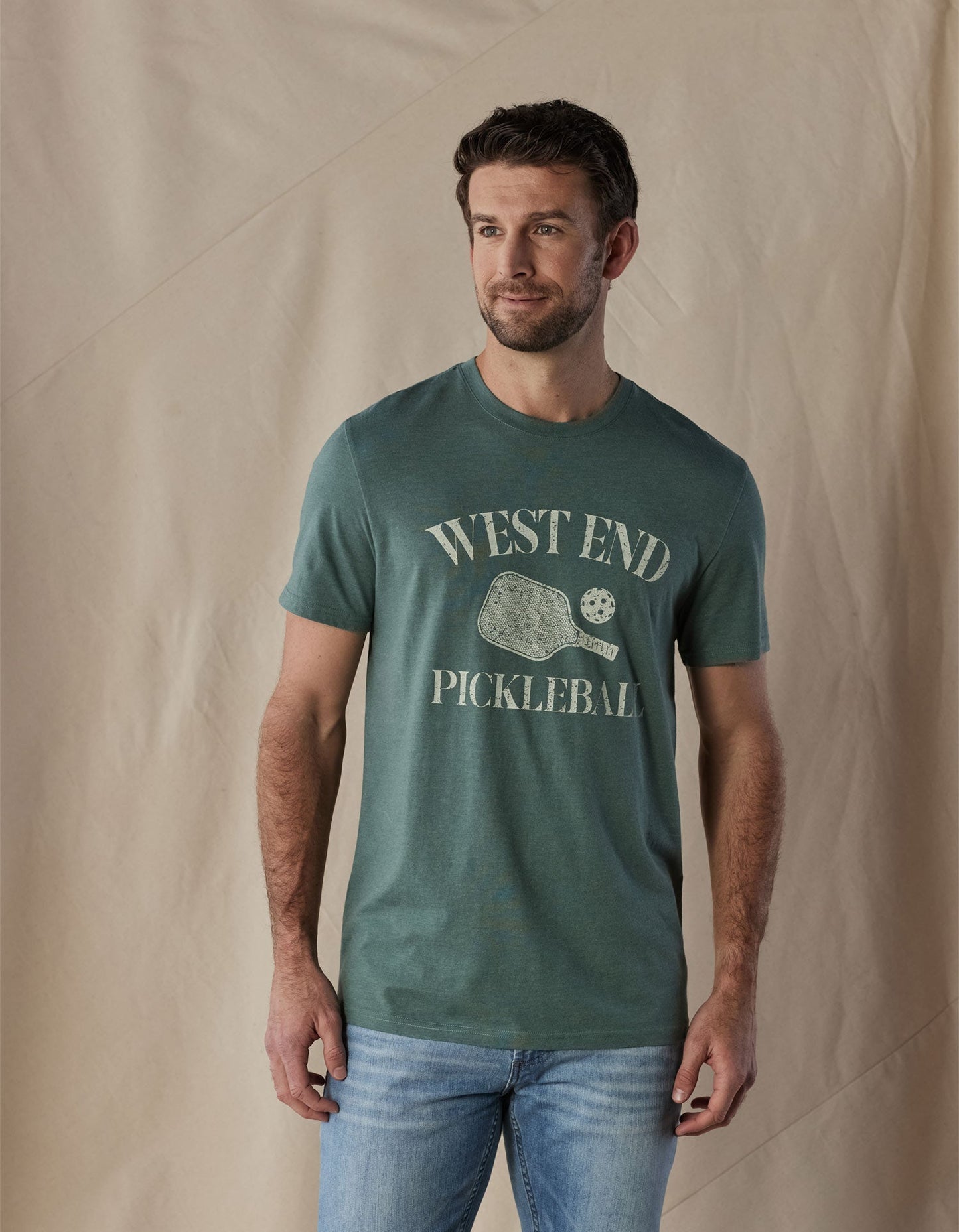 West End Pickleball Tee in Sand