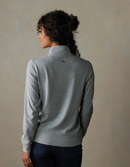 Puremeso Weekend Companion Quarter Zip in Athletic Grey