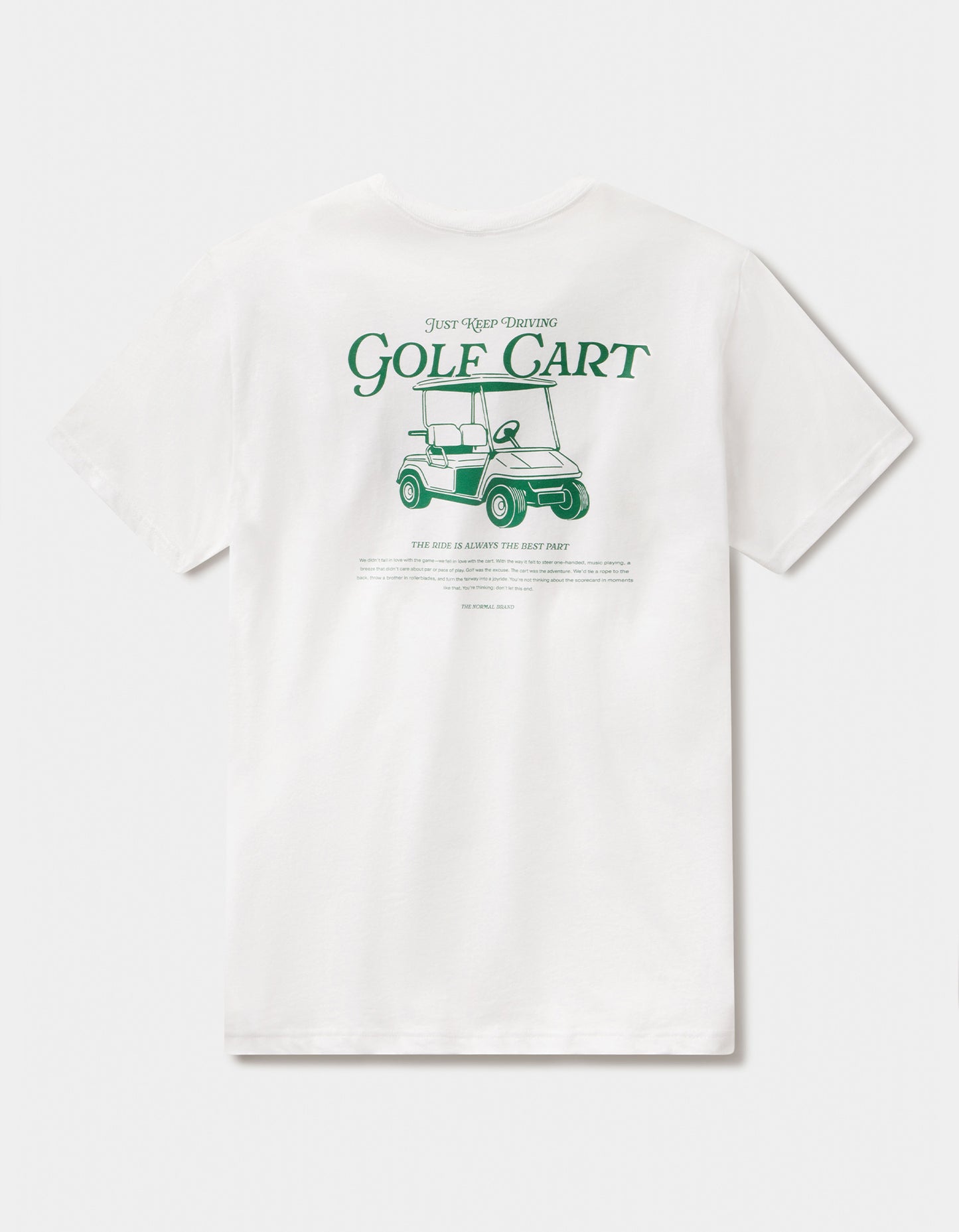 Green Cart Tee in White