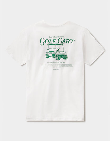 Green Cart Tee in White