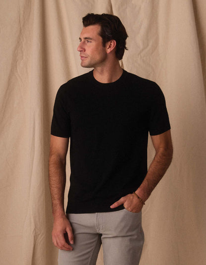 Taylor Sweater Tee in Black