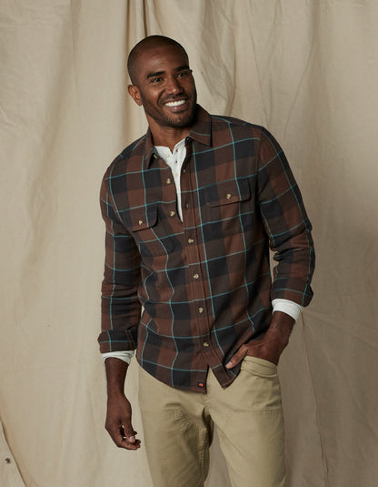 Mountain Overshirt in Teak Plaid