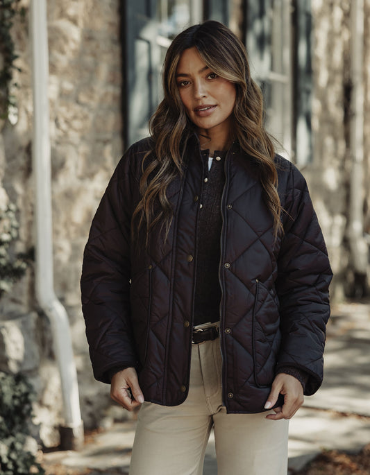 Quilted Liner Jacket in Chestnut