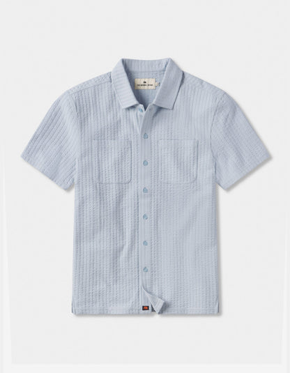 Knit Getaway Button Up in Clear Sky