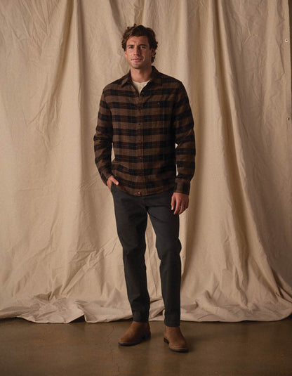 Normal Stretch Straight Chino in Charcoal