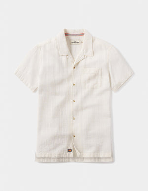 Freshwater Camp Shirt in Oasis Ivory Laydown