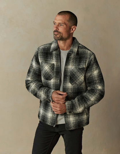 Bryson Jacket in Black/White Plaid