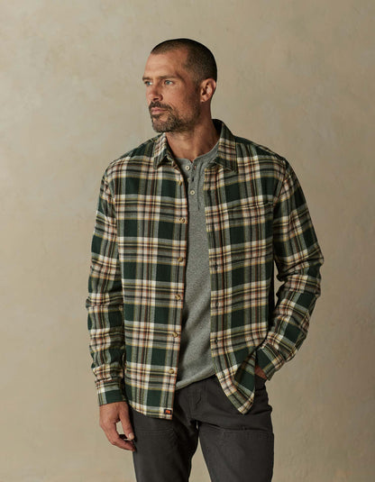 Louis Heavyweight Flannel Overshirt in Elmwood Plaid