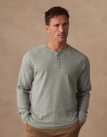 Puremeso Everyday Henley in Sea Glass