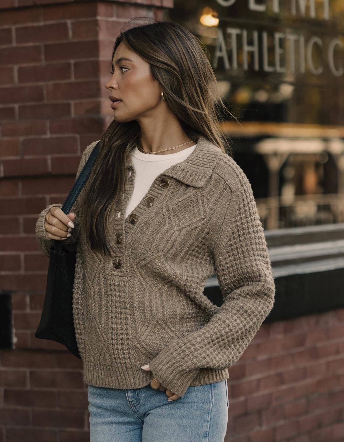 Mabel Popover Sweater in Toasted Chestnut