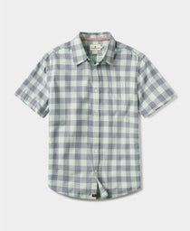 Jasper Short Sleeve Button Down Shirt: Saguaro Check