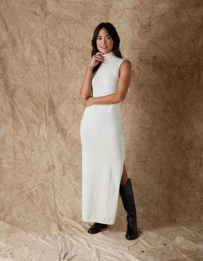 Athena Column Dress in Winter White