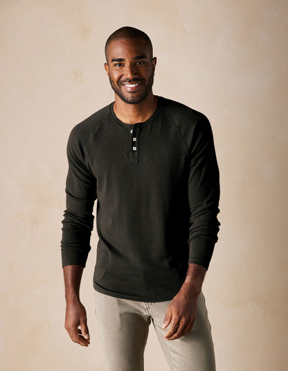 Puremeso Everyday Henley in Charcoal