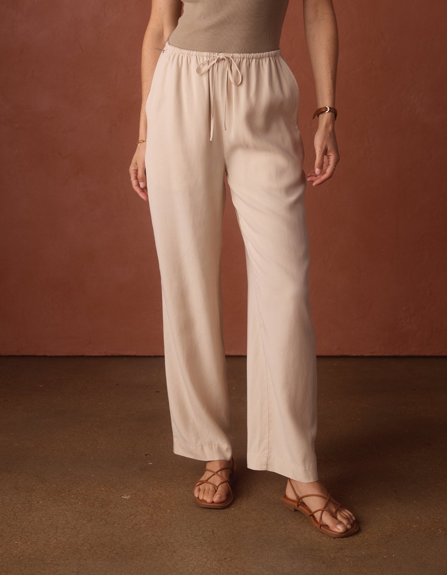 Sueded Costa Drawcord Pant in Birch – The Normal Brand