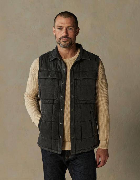 Jackie Premium Fleece Lodge Vest in Phantom