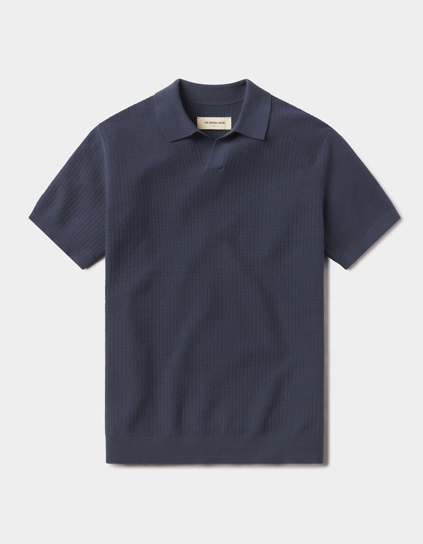 Breezeknit Polo in Vintage Blue