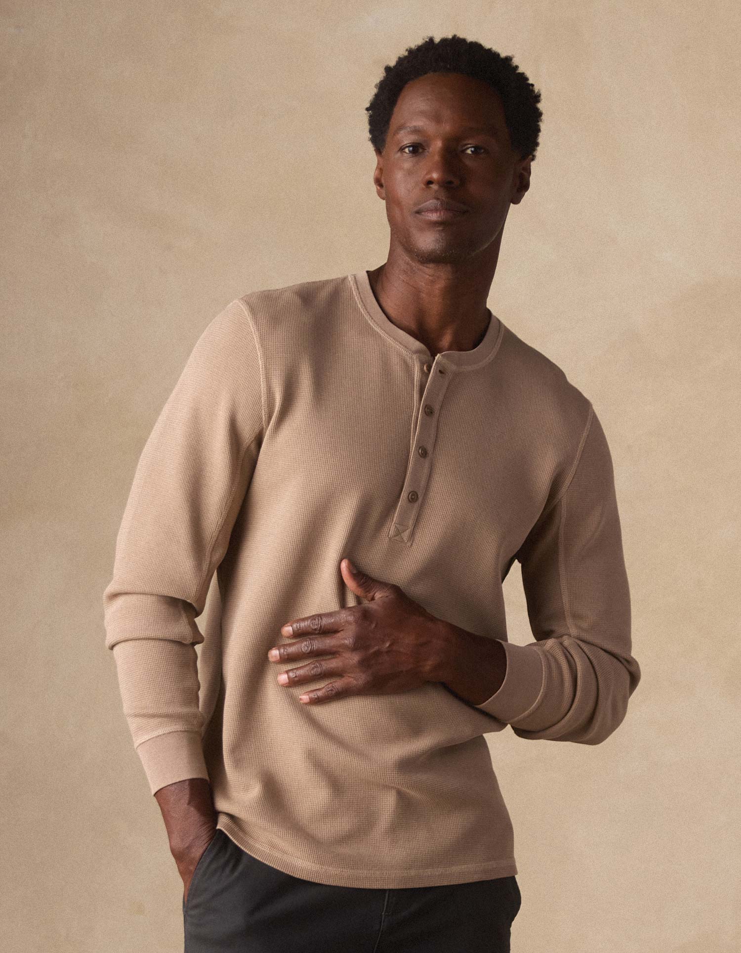 Vintage Thermal Mountain Henley in Mink – The Normal Brand
