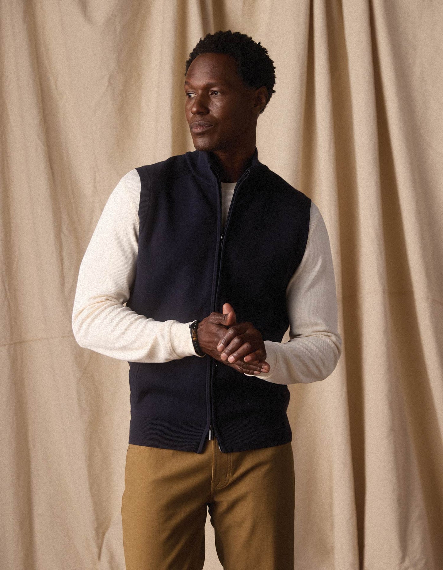 Cooper's Landing Vest in Navy