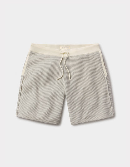 Robles Birdseye Knit Short in Cream/Grey