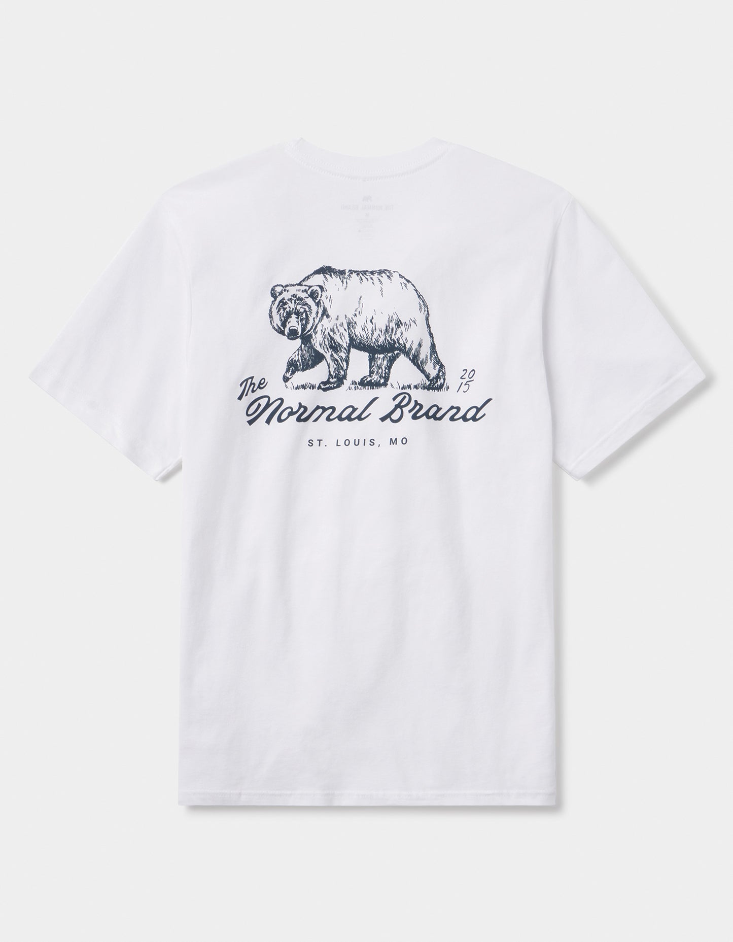 Illustrated Bear Tee in White