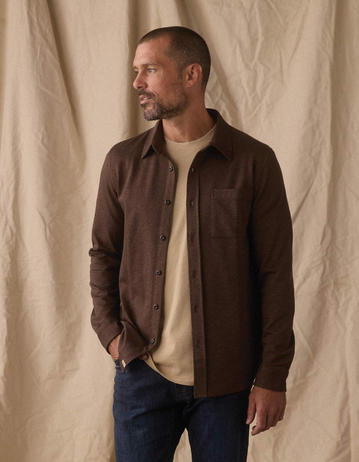 Stratus Knit Button Up