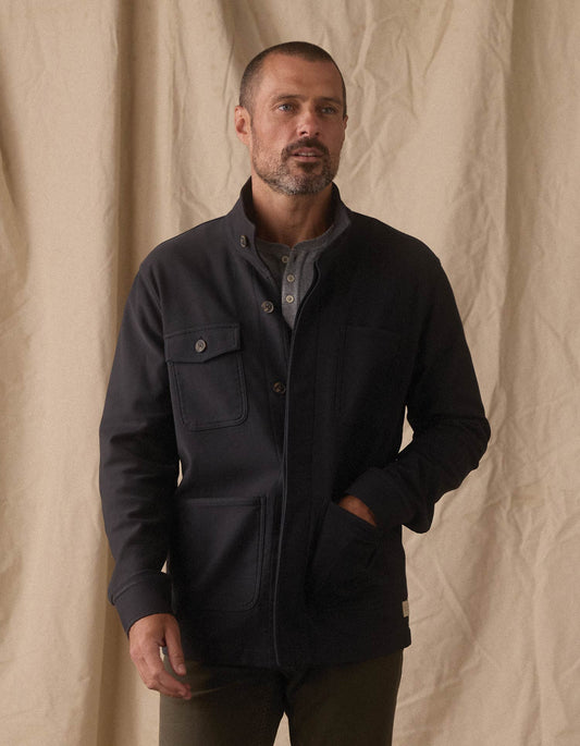 Comfort Terry Chore Coat in Navy