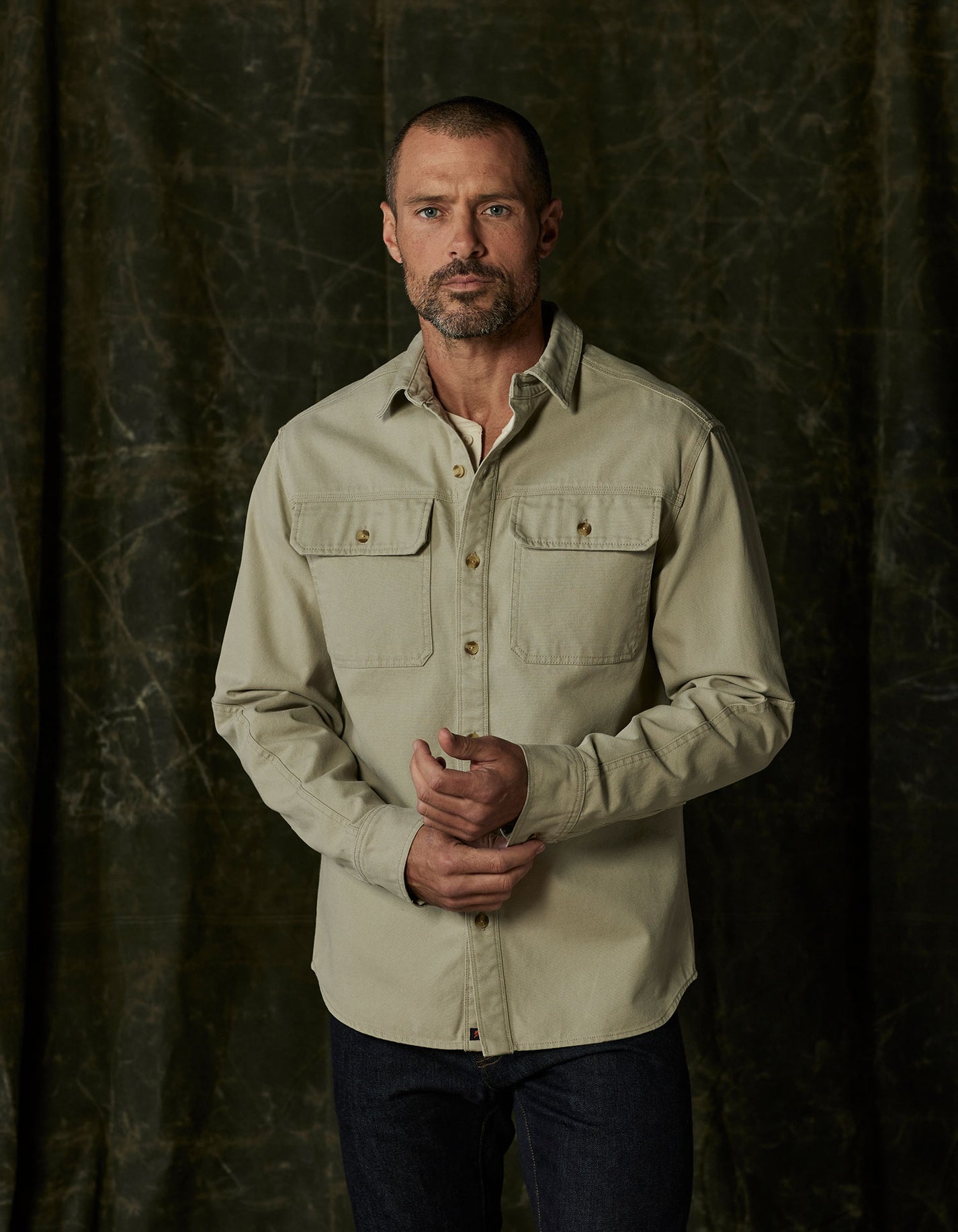 Canvas Shirt Jacket Limestone Image 1