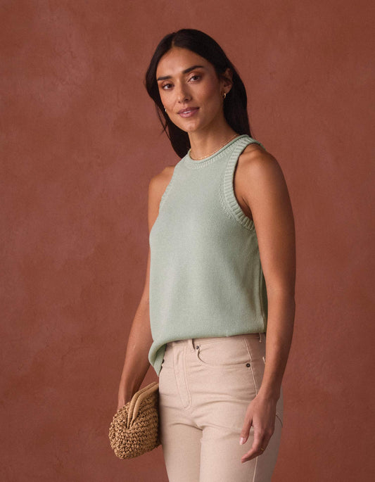 Wanderlust Hi-Neck Tank in Sea Glass