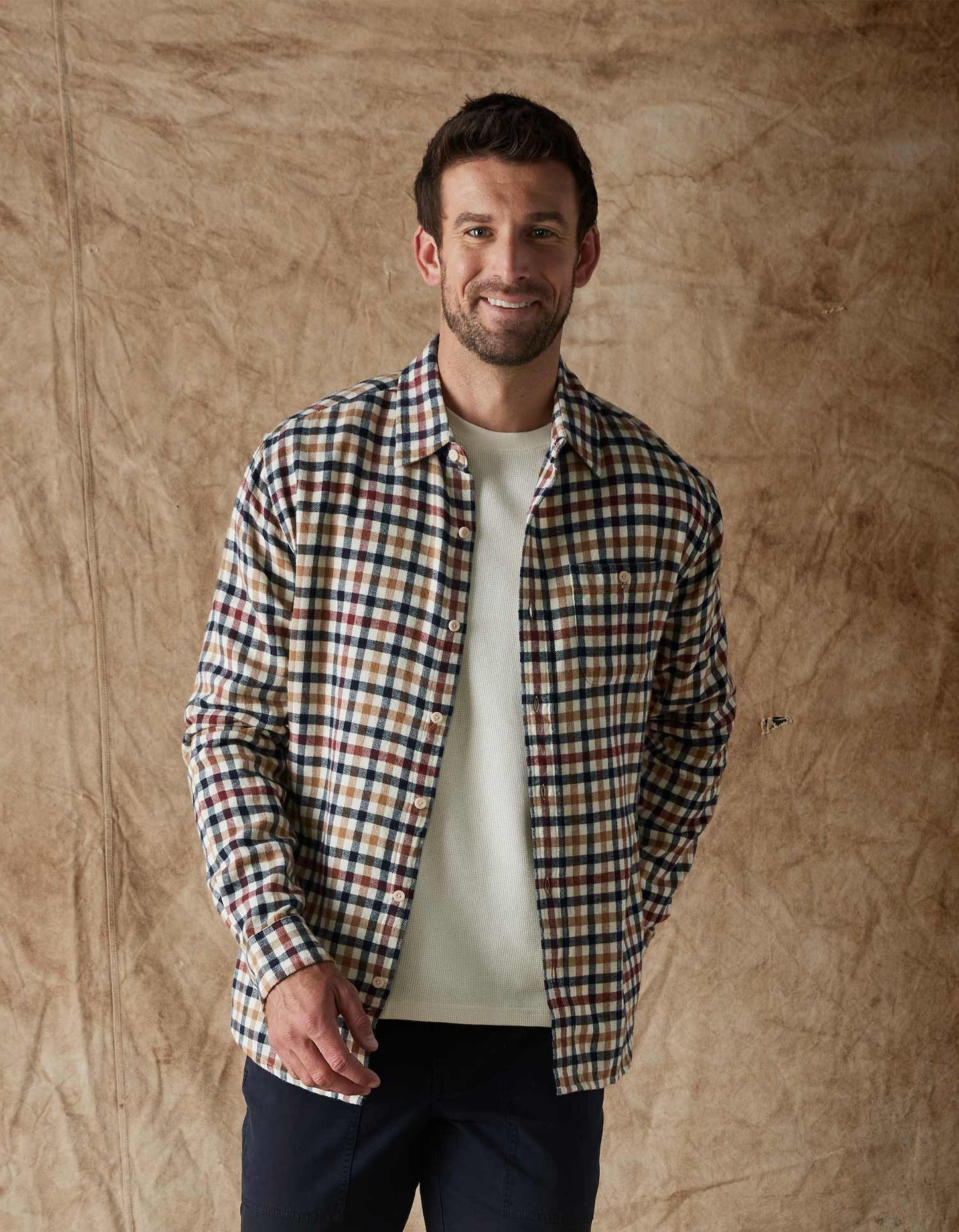 Hudson Double Brushed Flannel in Harvest Plaid