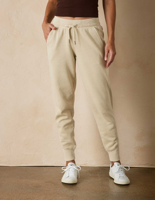 Jackie Premium Fleece Jogger in Bone