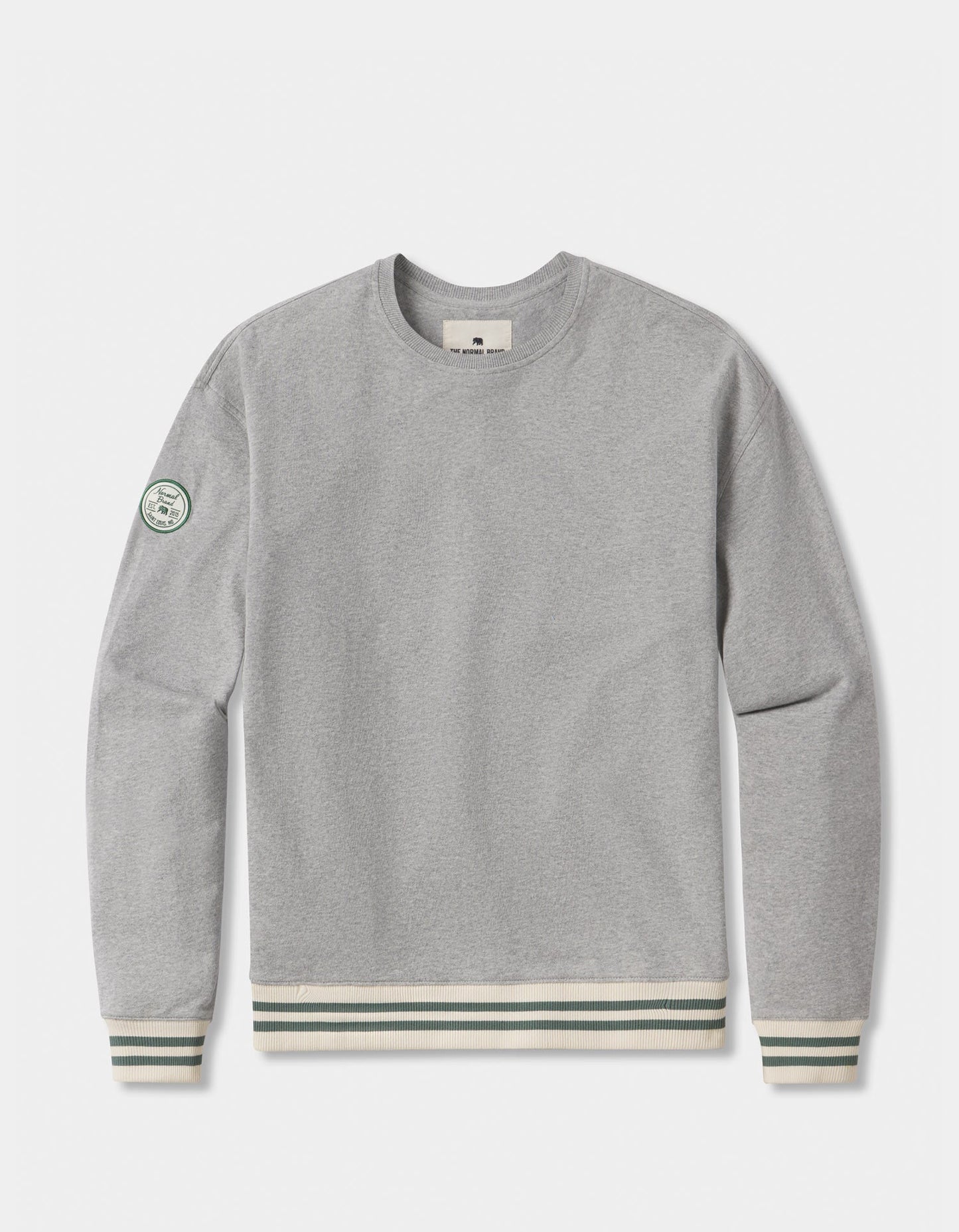 Cole Terry Varsity Sweatshirt in Heathered Grey