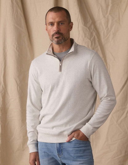 Puremeso Weekend Quarter Zip in Stone
