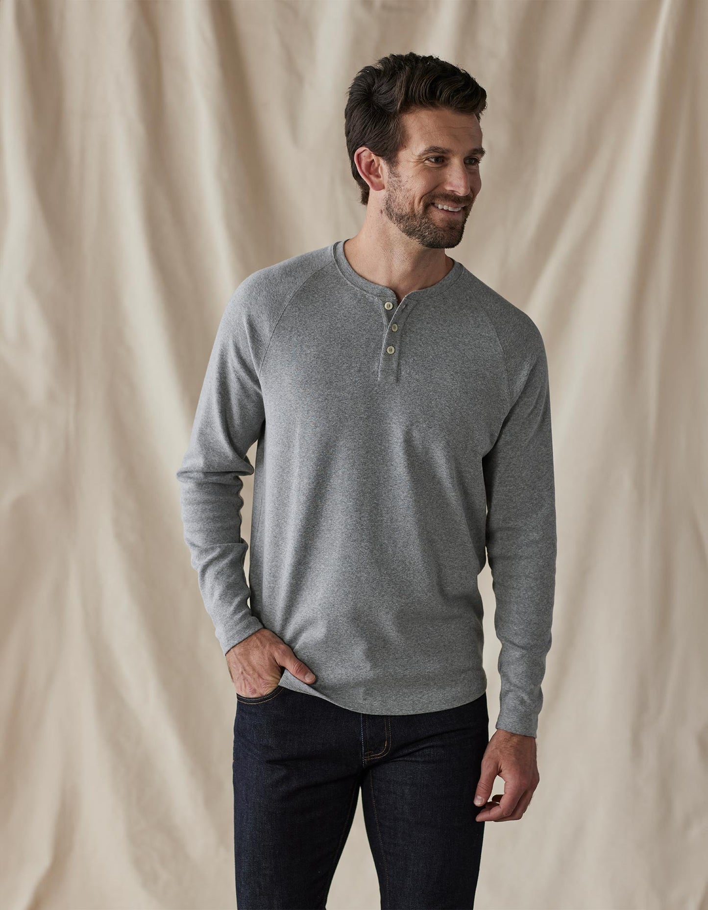 Puremeso Everyday Henley in Grey