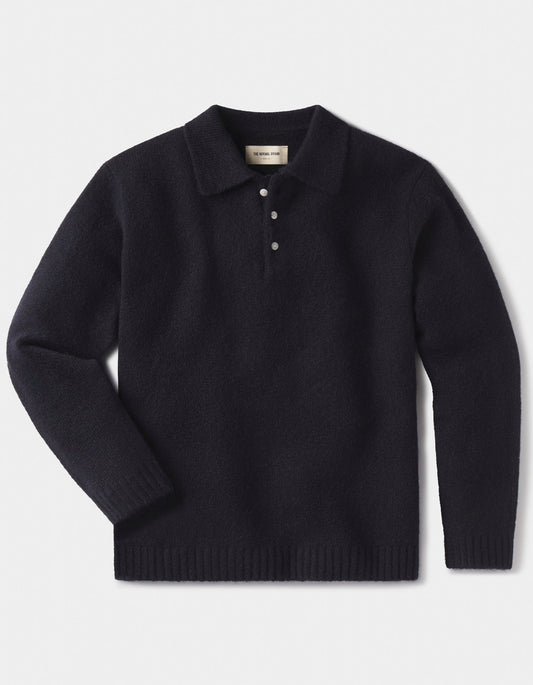 Homebound Polo Sweater in Navy