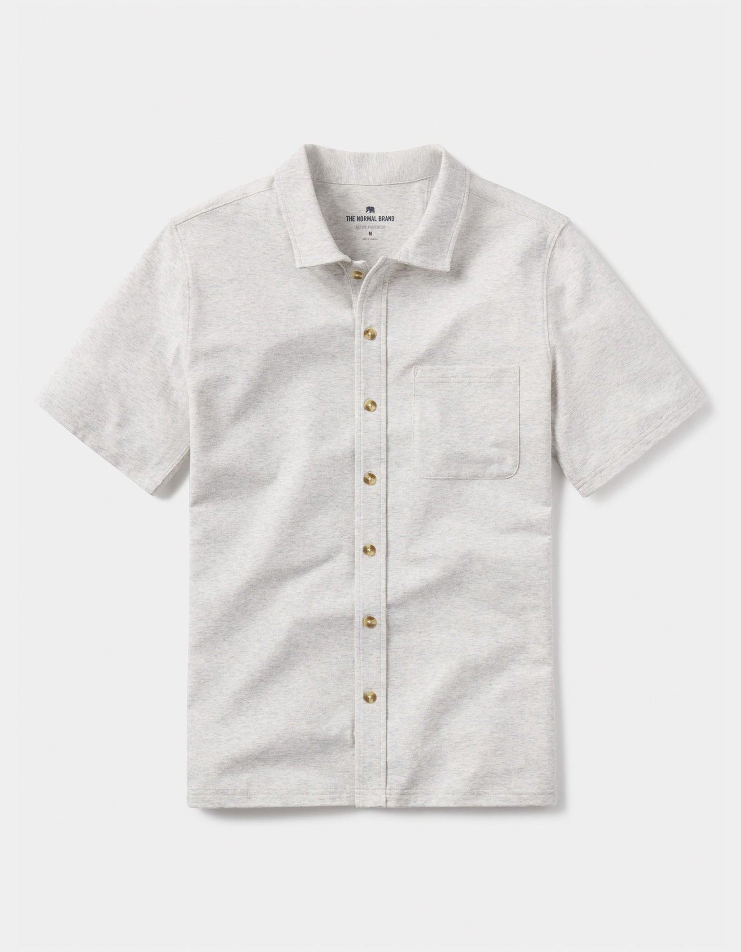 Active Puremeso Weekend Button Down in Iced Latte