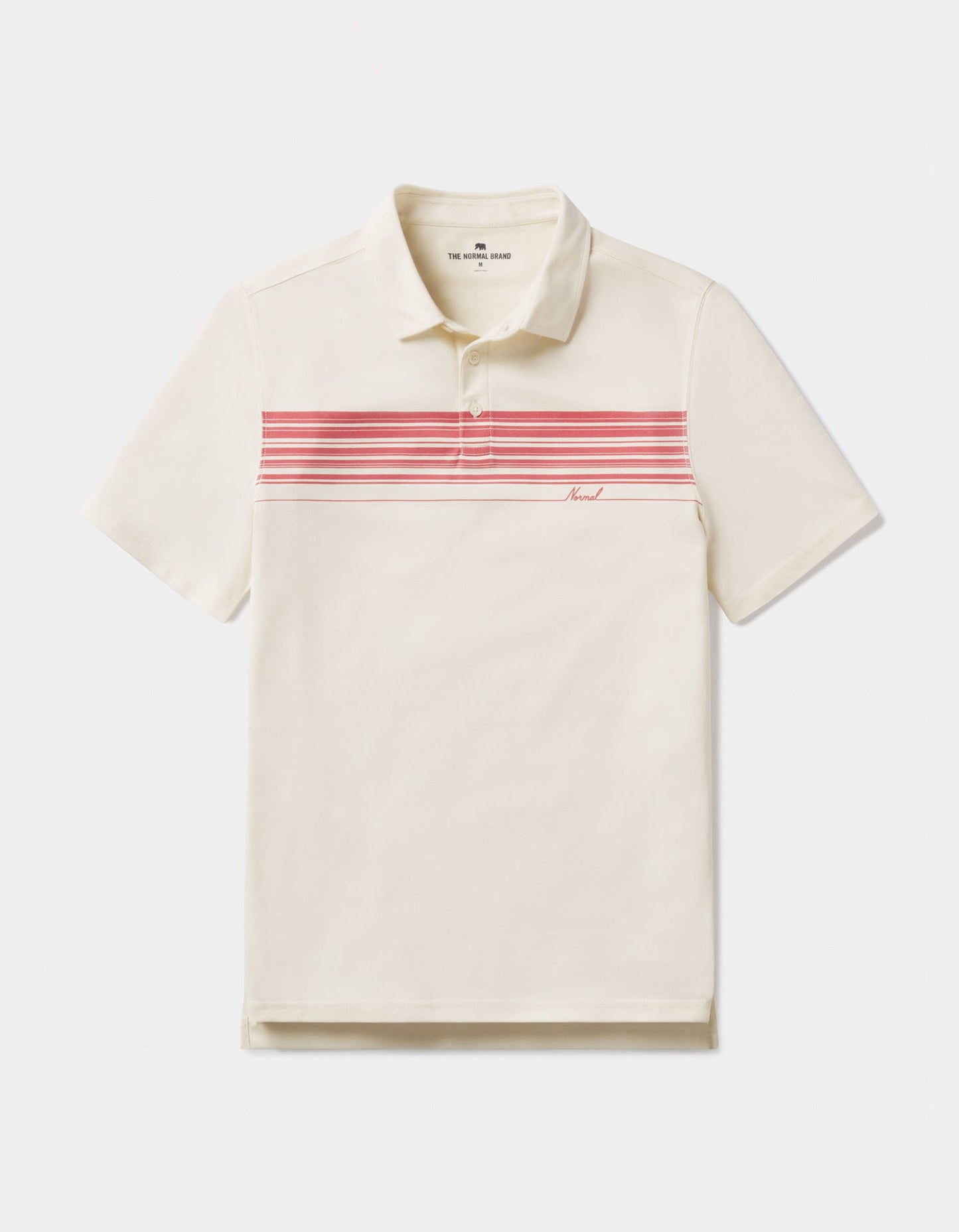 Chip Pique Polo in Mineral Red Script