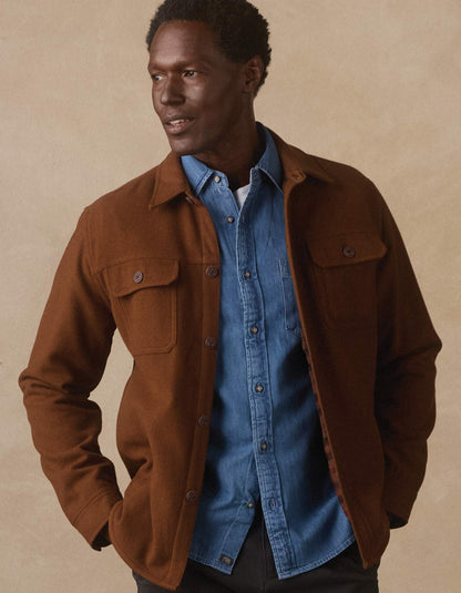 Brightside Flannel Lined Workwear Jacket in Russet