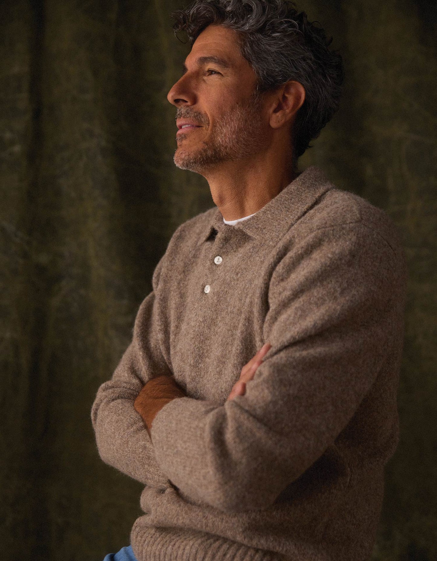 Homebound Polo Sweater in Toasted Chestnut