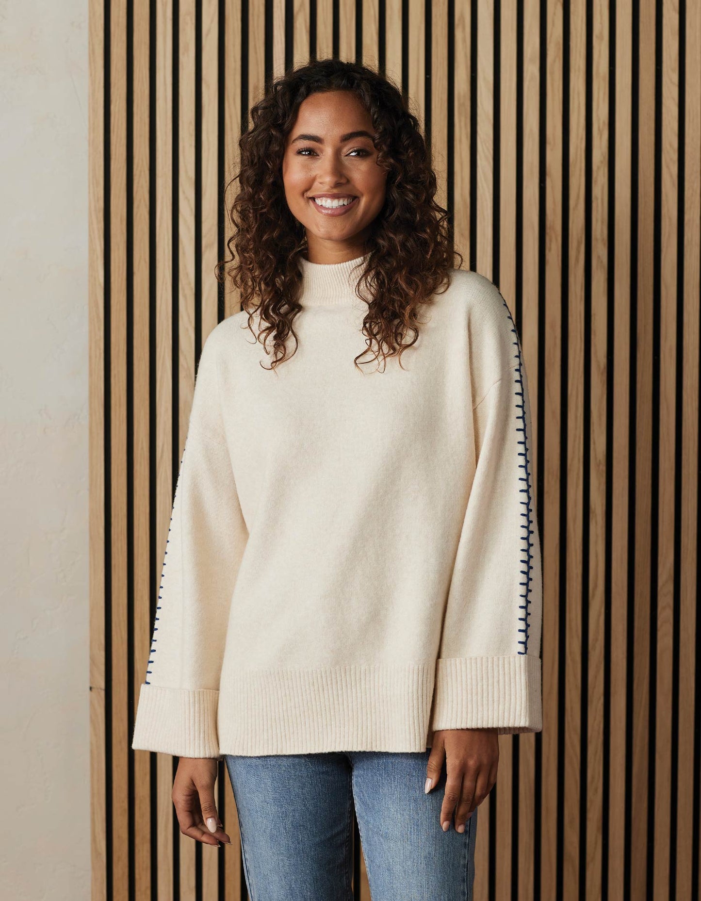 Craft Stitch Sweater in Chalk