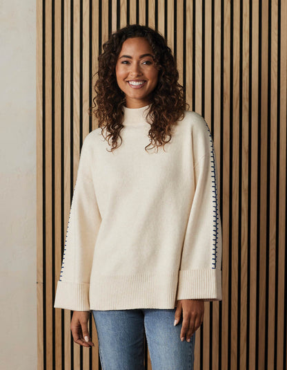 Craft Stitch Sweater in Chalk