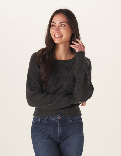 Collins Knit Crew in Charcoal