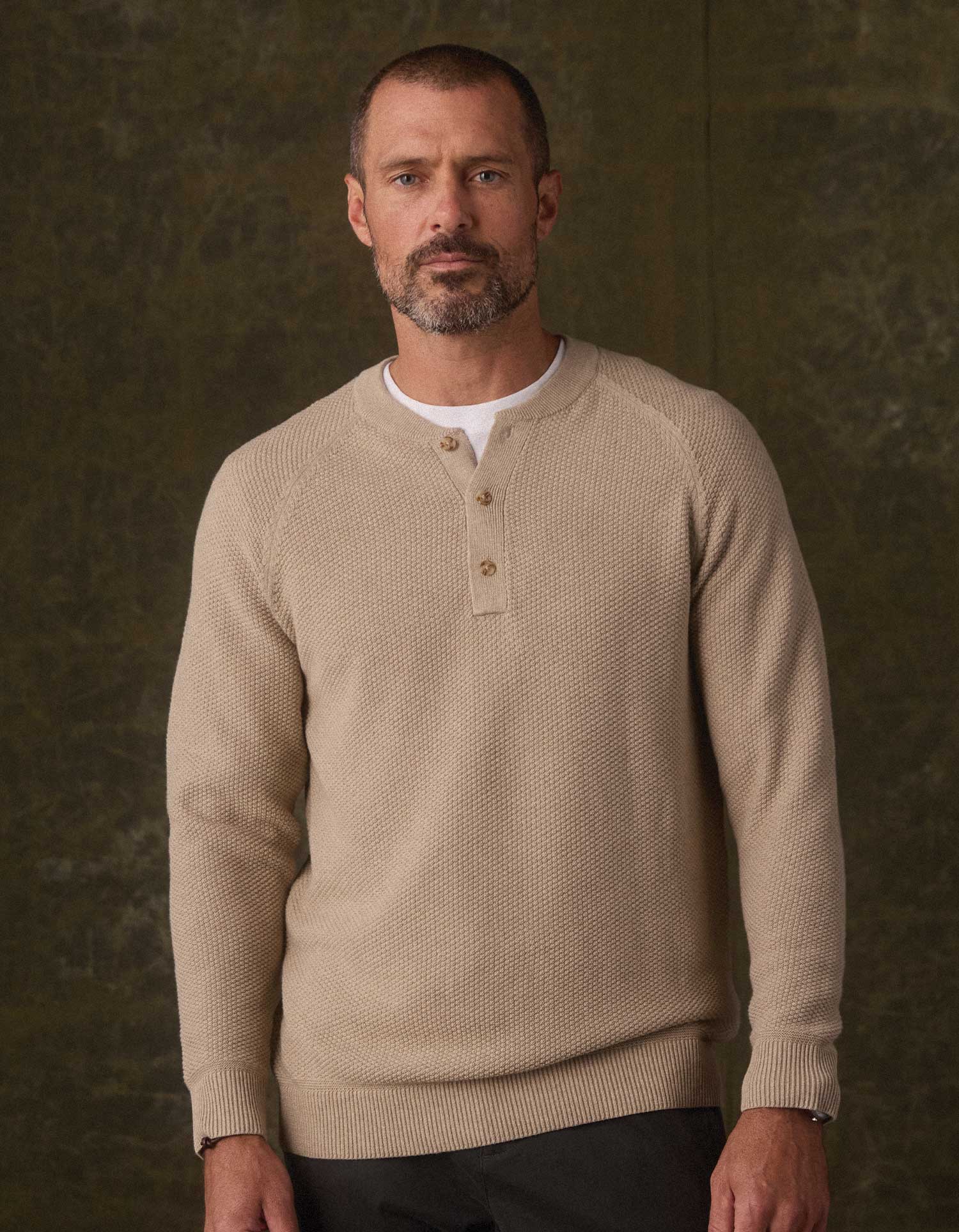 COOLMAX® Textured Sweater Henley – The Normal Brand
