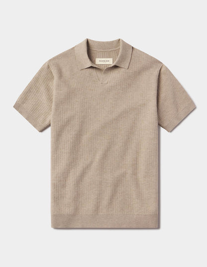 Breezeknit Polo in Flax