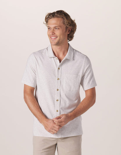 Active Puremeso Weekend Button Down in Iced Latte